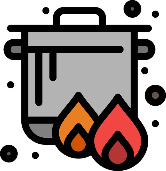 Boil Camping Cooker Icon Natureoutdooradventure Category — Stock Vector
