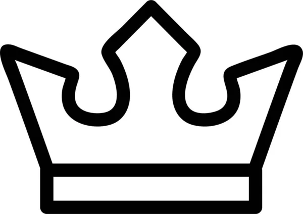 Contour Crown Element Icon — Stock Vector