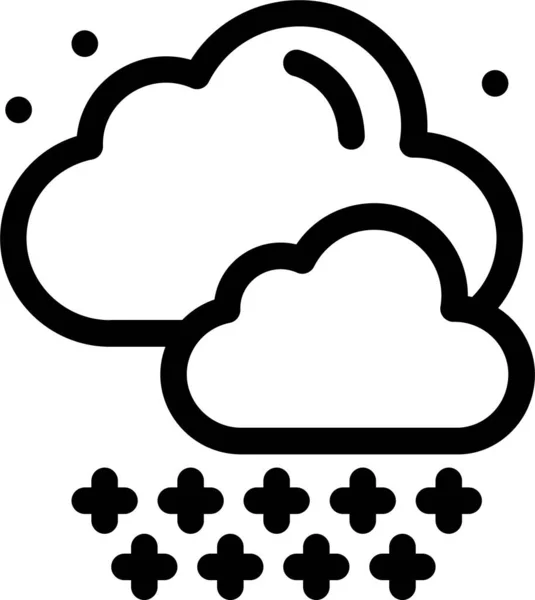 Σύννεφο Βροχή Εικονίδιο Καιρού — Διανυσματικό Αρχείο