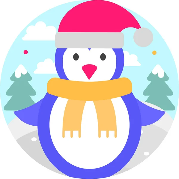 Penguin Animal Winter Icon Christmas Category — Stock Vector