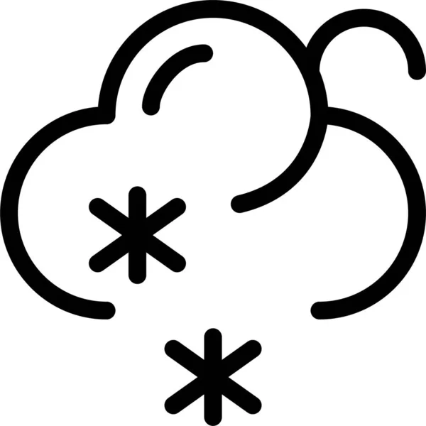 Forecast Snow Weather Icon — Stock Vector