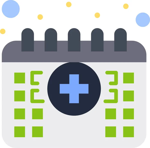 Terminkalender Medizinisches Symbol Der Kategorie Krankenhausbehandlung — Stockvektor