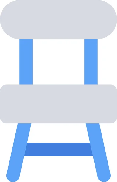 Chaise Éducation Apprentissage Icône Dans Style Plat — Image vectorielle