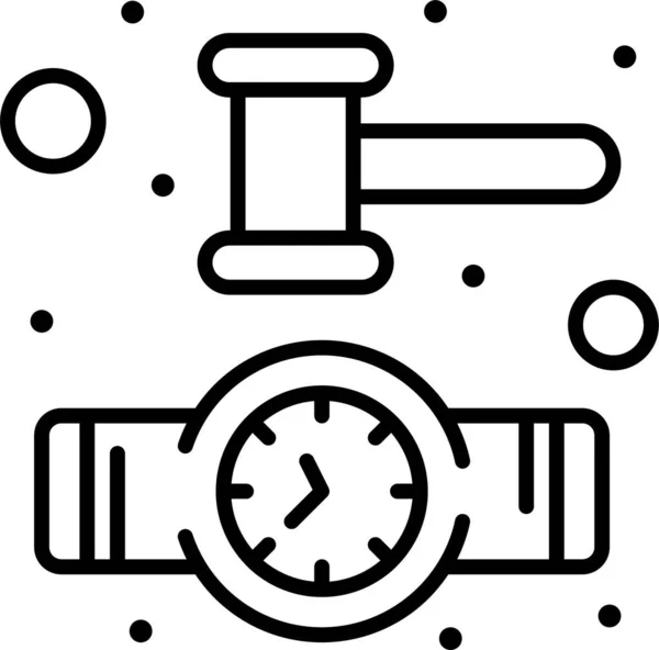 Horloge Horloge Pols Pictogram — Stockvector