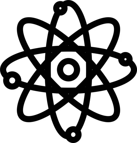 Eğitim Okulu Öğrenme Kategorisinde Atom Kimya Laboratuarı Simgesi — Stok Vektör