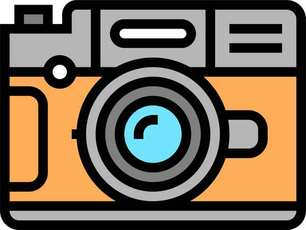 Camera Gaan Foto Pictogram — Stockvector