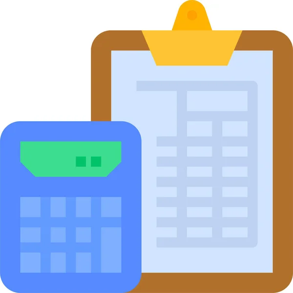 Accounting Calculating Calculator Icon — Stock Vector