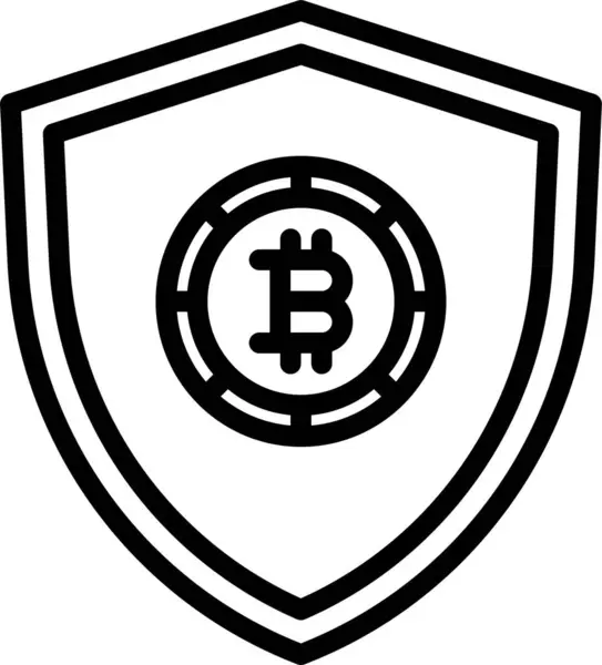 Ikona Peněz Kryptoměna Bitcoinu — Stockový vektor