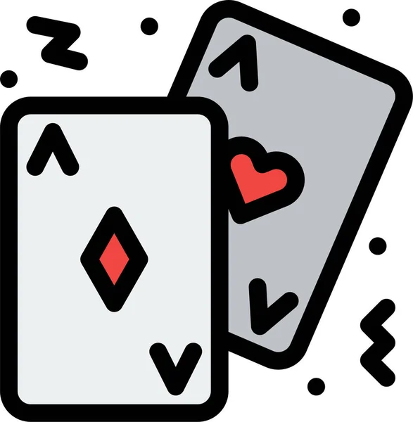 Kartenkarten Casino Symbol — Stockvektor