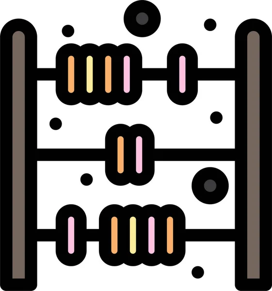 Abacus Baby Räkna Ikon Ifylld Konturstil — Stock vektor