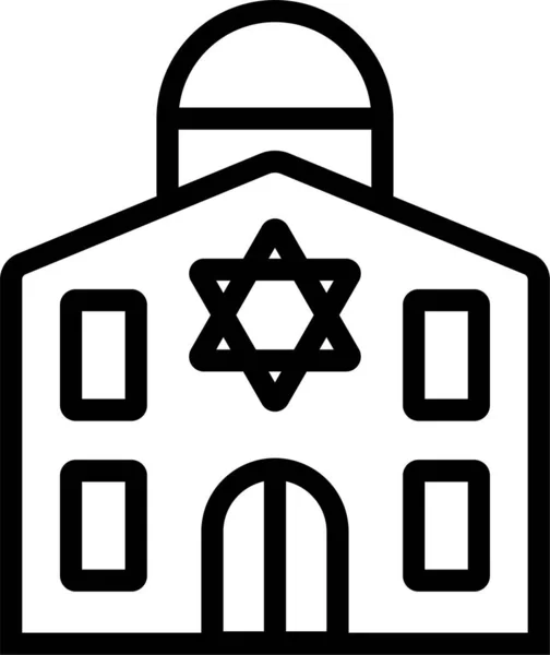 Kontur Land Israel Symbol Kulturgemeinschaften Kategorie — Stockvektor