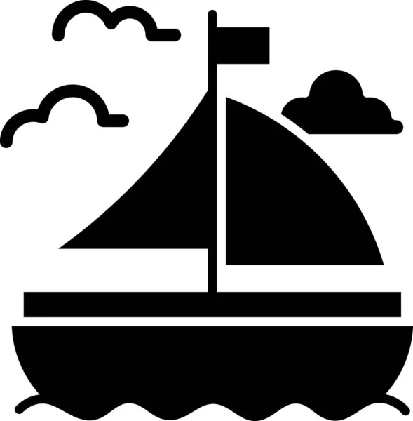 旅游帆船船图标 — 图库矢量图片