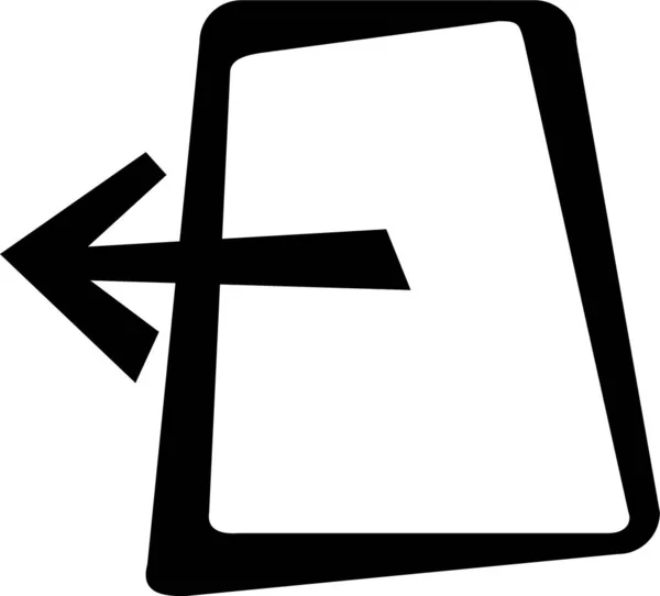 Pfeil Dokument Exportsymbol Handgezeichneten Stil — Stockvektor