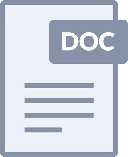 Doc Icône Fichier Document Dans Style Filledoutline — Image vectorielle