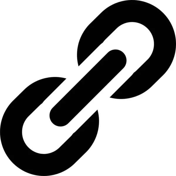 Ikona Url Řetězce Pevném Stylu — Stockový vektor