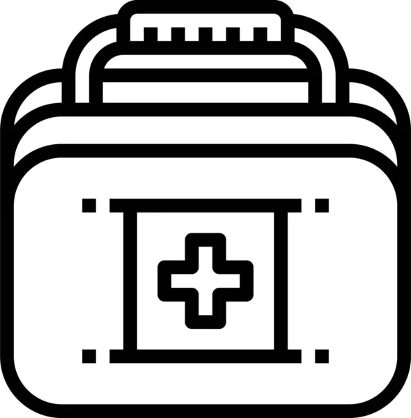 Caja Ayuda Icono Emergencia Categoría Recreationhobby — Vector de stock