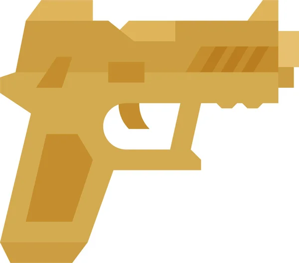 Pistol Pistol Militär Ikon Militärt Krig Kategori — Stock vektor