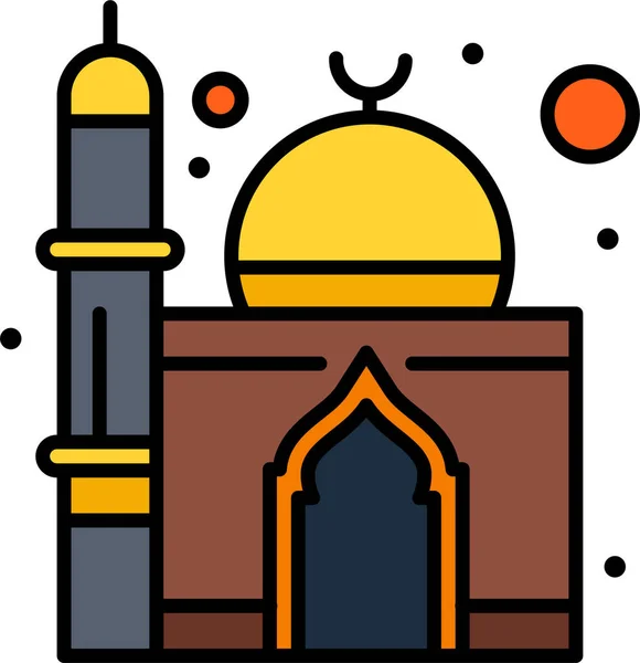 Gebäude Moschee Muslimische Ikone Ramadaneid Kategorie — Stockvektor
