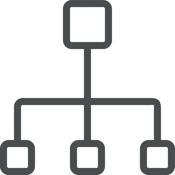 Ikona Połączeń Sieciowych Zarysie — Wektor stockowy