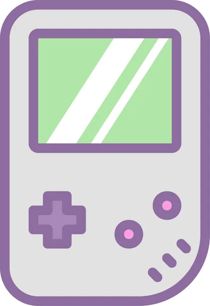 Jeu Console Icône Gameboy Dans Style Filledoutline — Image vectorielle