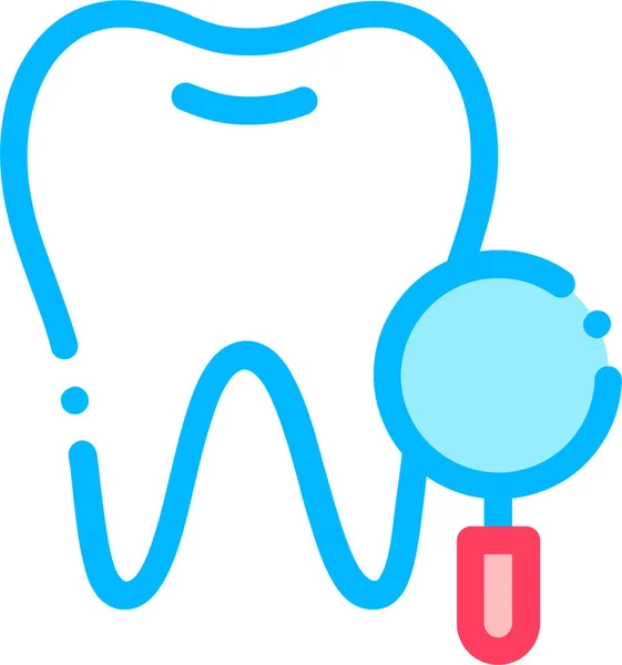 Icona Survay Stomatologia Dentista — Vettoriale Stock