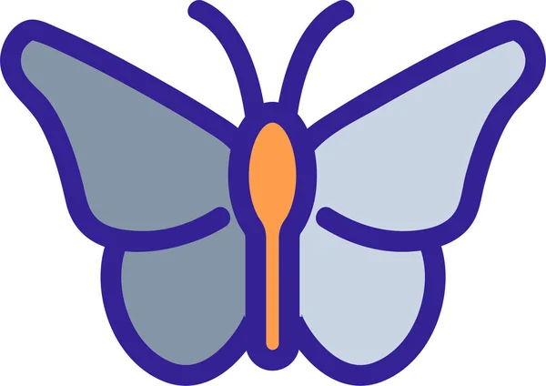 Schmetterling Insekt Filledoutline Symbol Filledoutline Stil — Stockvektor