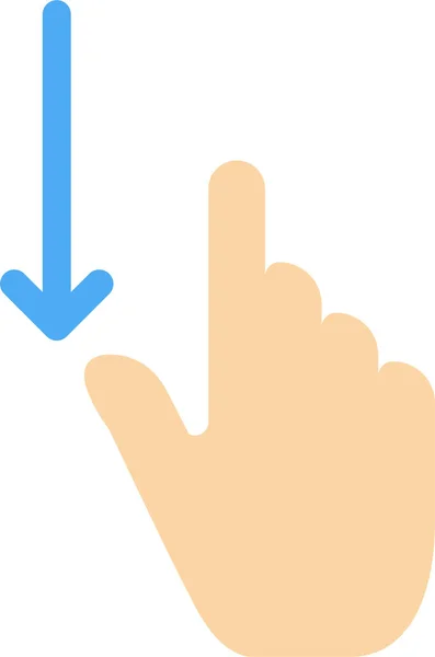 Fingergesten Ikone Flachen Stil — Stockvektor