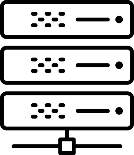 Icono Del Servidor Alojamiento Datos — Vector de stock
