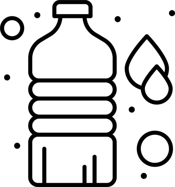 Ikona Kropli Wody Butelki — Wektor stockowy