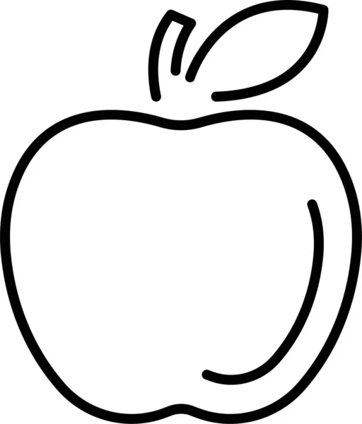 Manzana Diabet Comer Icono — Vector de stock