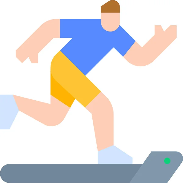 Ejercicio Fitness Gimnasio Icono — Vector de stock