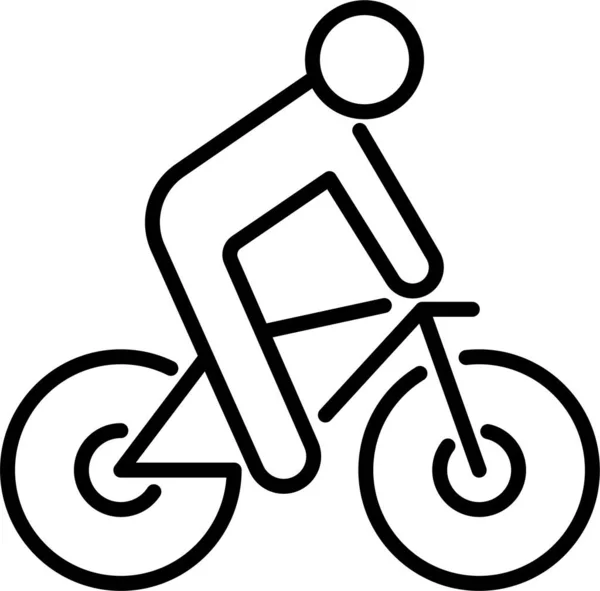 Ikon För Cykelperson — Stock vektor