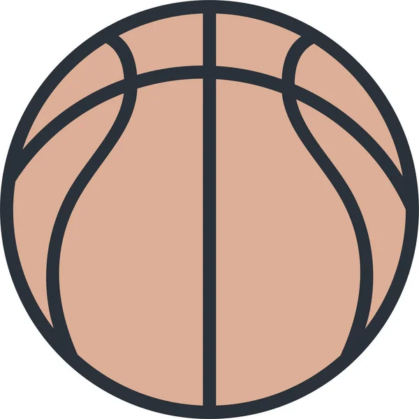 Икона Баскетбола Стиле Filledoutline — стоковый вектор