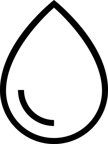Drop Elemente H2O Symbol Umrissstil — Stockvektor