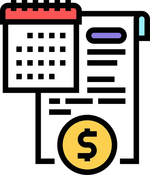 Compensatierecht Woordenboek Pictogram Filedoutline Stijl — Stockvector