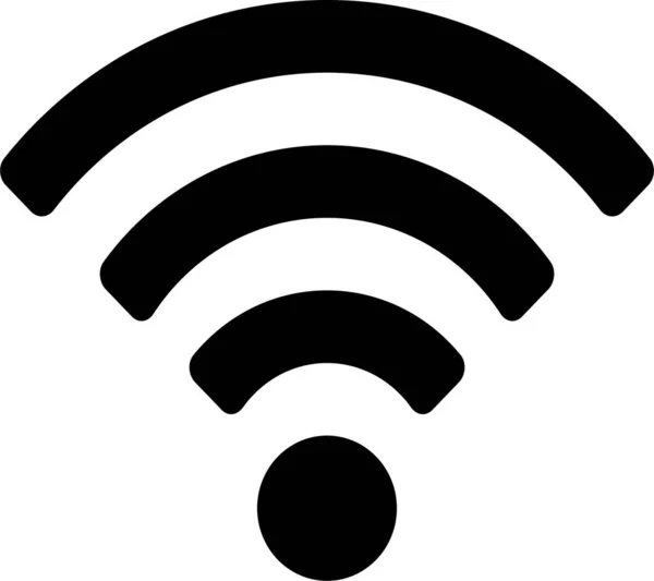 ソリッドスタイルのWifiソリッドグリフアイコン — ストックベクタ