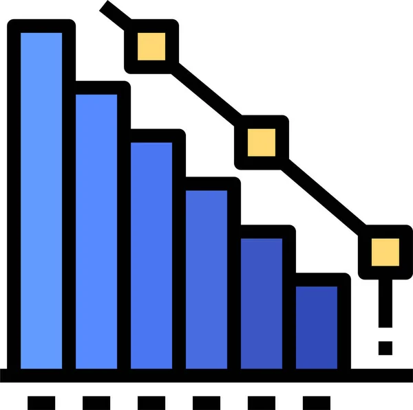 Cart Crash Economic Icon Filledoutline Style — Stock Vector