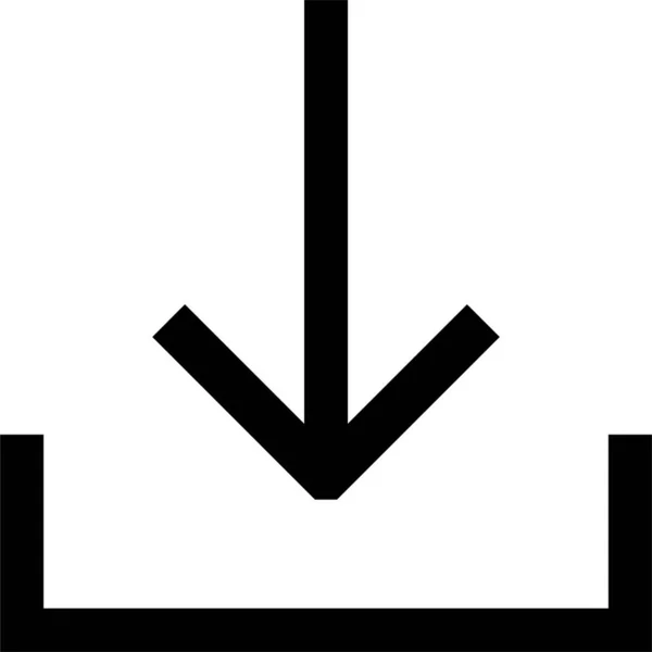 Télécharger Icône Flèche Vers Bas Dans Style Contour — Image vectorielle