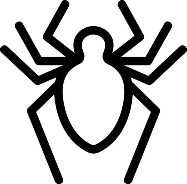 Kontur Insekt Spinne Symbol — Stockvektor