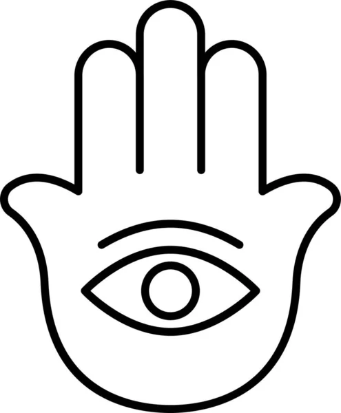 Ikona Dharma Eye Hand — Stockový vektor