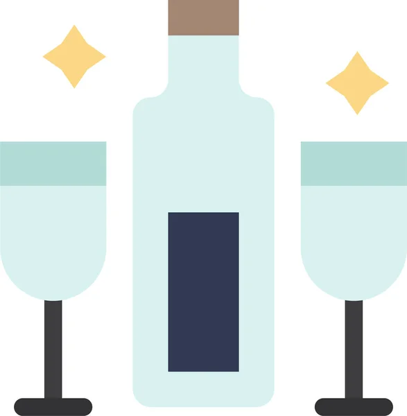 Alcool Alcoolique Célébration Icône — Image vectorielle