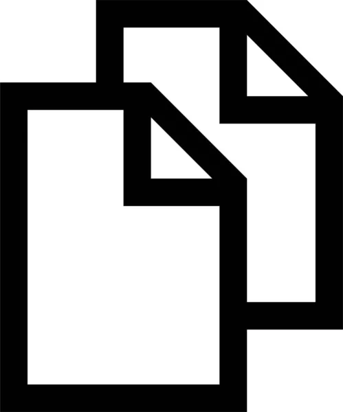 Dokumente Papierseite Symbol Umriss Stil — Stockvektor
