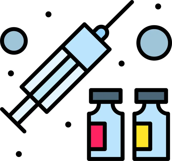 Icône Vaccin Antigrippal Dans Catégorie Des Soins Hospitaliers — Image vectorielle