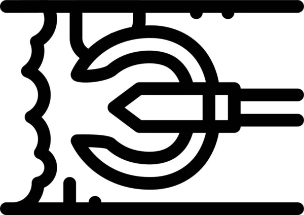 Sauberes Abflusssymbol Umrissstil — Stockvektor