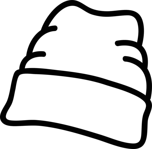 Bonnet Visage Tête Icône — Image vectorielle