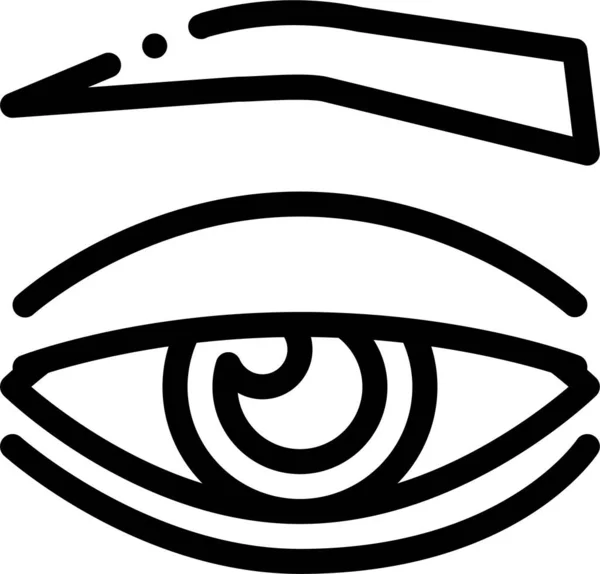 Blepharoplastik Kosmetische Augenlid Symbol — Stockvektor