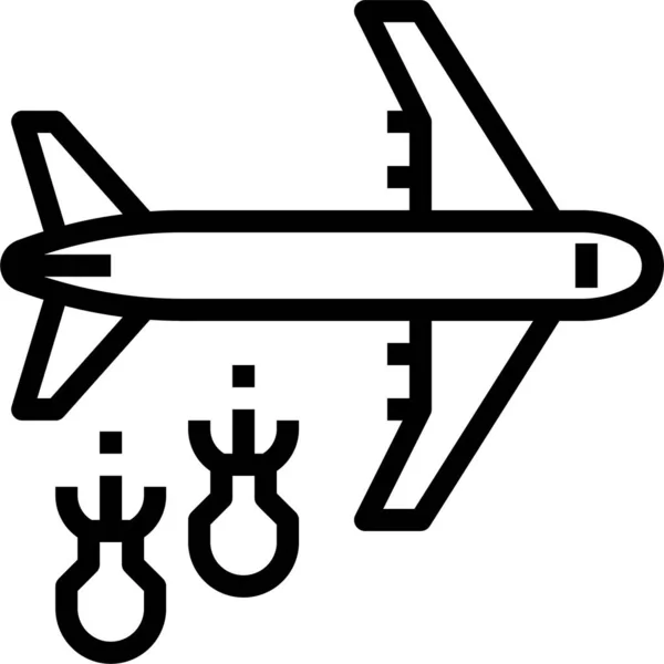 Ikon Bom Pesawat Udara Dalam Kategori Manajemen Bisnis - Stok Vektor