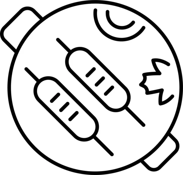 Voedsel Kebab Lula Pictogram — Stockvector