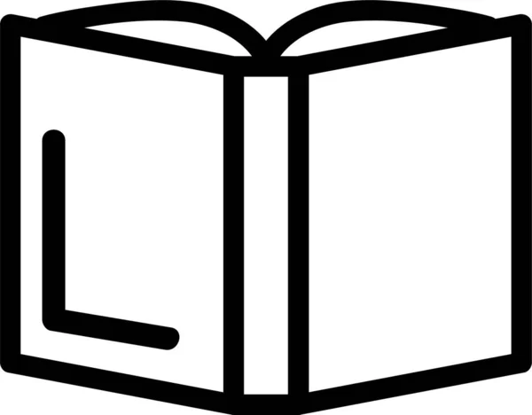 Libro Contorno Conocimiento Icono Estilo Del Esquema — Vector de stock