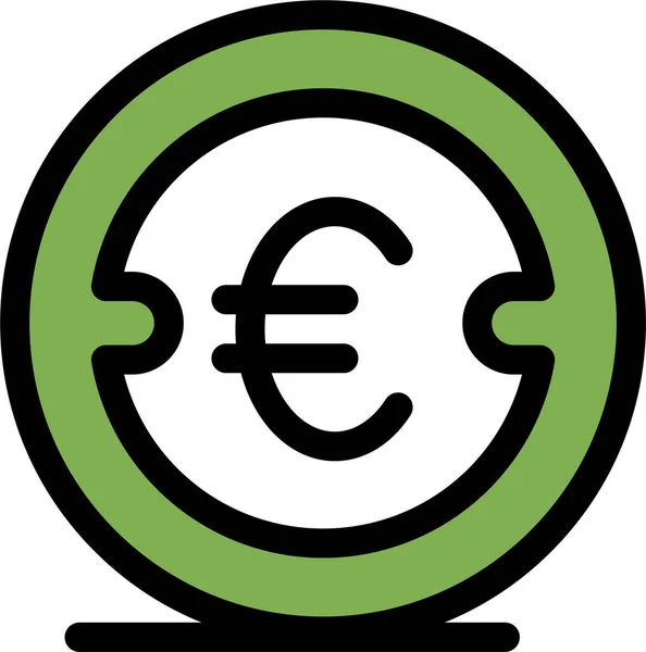 Иконка Евро Категории Управление Бизнесом — стоковый вектор